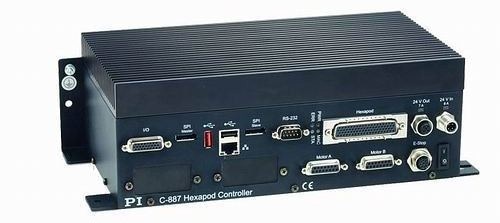 C-887.52 Hexapod controller with RS232/TCP/IP. The C-887.53 model is EtherCAT® compatible.