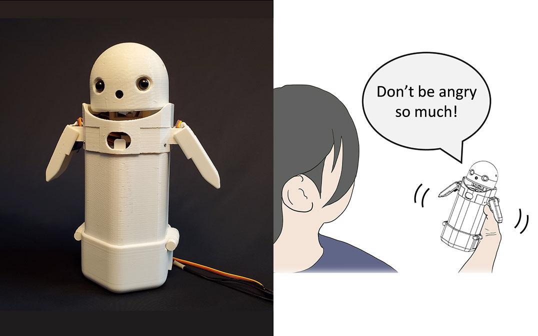 New Handheld Social Robot to Convey Emotions While Reading Text Messages.