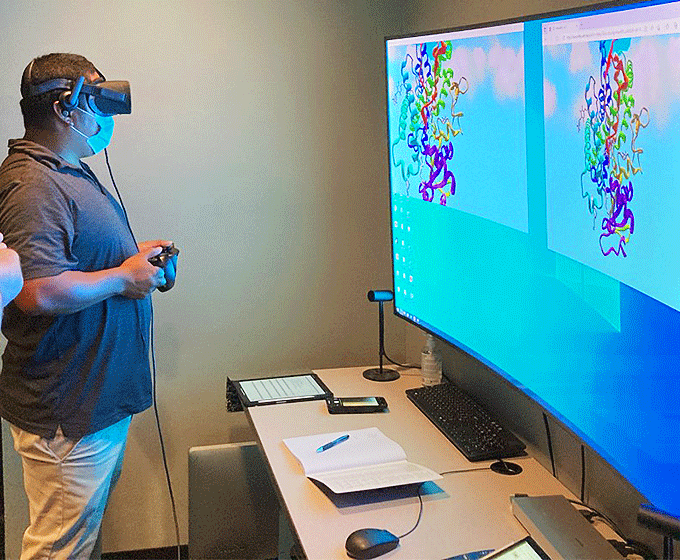 Research Employs Virtual Reality to Help Students Analyze Protein Structures.